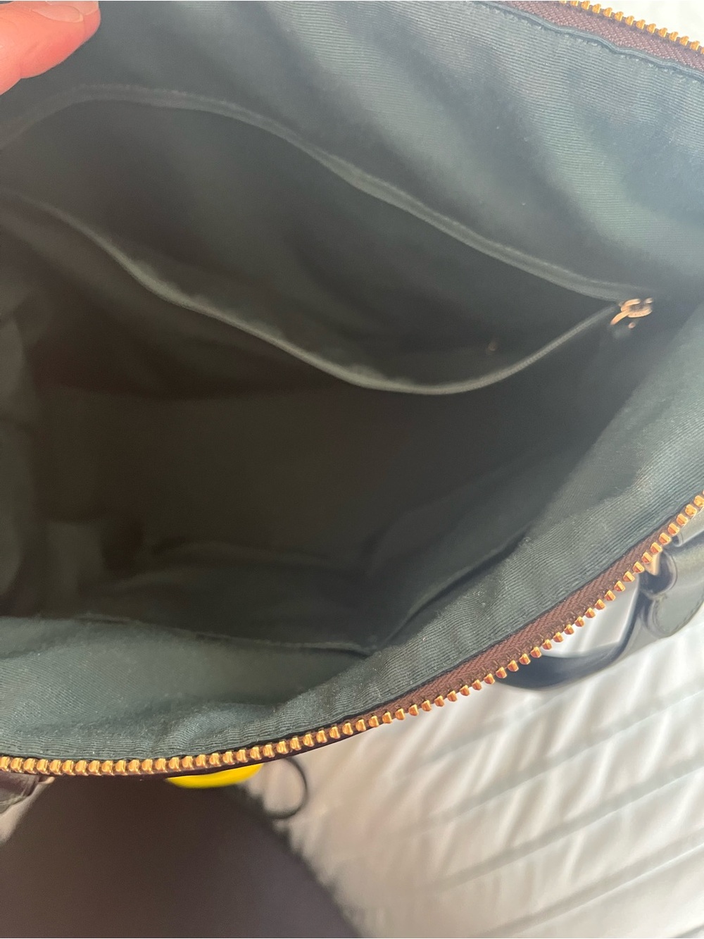 Coach Dark Brown Signature Tote with Black Straps and Gold Hardware - Picture 6 of 8